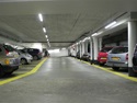 Nieuwe energiezuinige LED verlichting in parkeergarage Lijnbaan Rotterdam