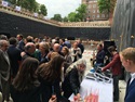 Feestelijke viering van het bereiken diepste punt parkeergarage Tournooiveld